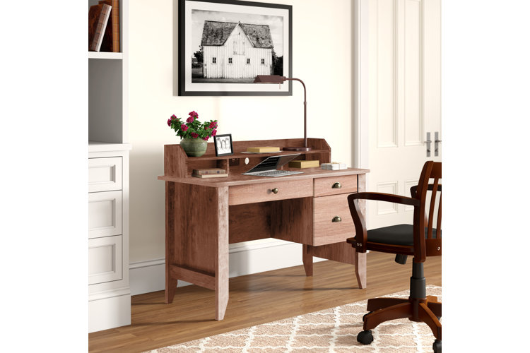 Sadie reversible solid wood deals secretary desk with hutch